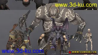 跟大家分享一套不错的游戏模型，大概有50个模型，欢迎下载的图片