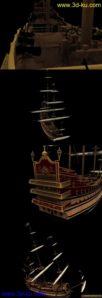 3D打印模型大船的图片