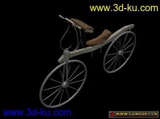 3D打印模型max红色摩托和一架单车的图片