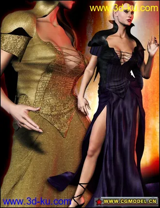 3D打印模型一套华丽的晚礼服的图片