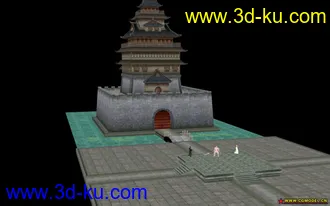 3D打印模型自建小场景和自己绑的赤壁角色带动作，大家帮忙看看的图片