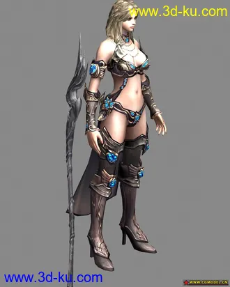 3D打印模型金发妖娆(带贴图)的图片