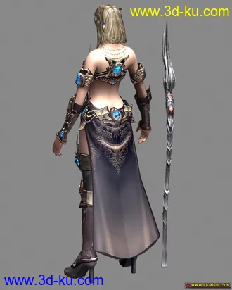 3D打印模型金发妖娆(带贴图)的图片