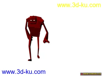 3D打印模型红色的卡通人的图片