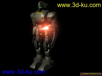 3D打印模型超猛的机器机枪手的图片