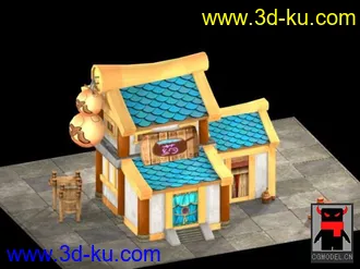 3D打印模型发前段时间的一个卡通建筑欢迎下载的图片