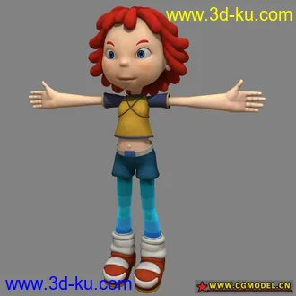 3D打印模型卡通女孩的图片