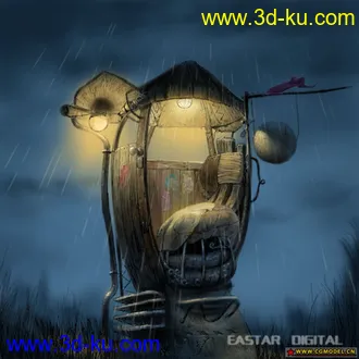 3D打印模型茅屋的图片