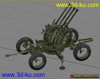 3D打印模型高射炮的图片