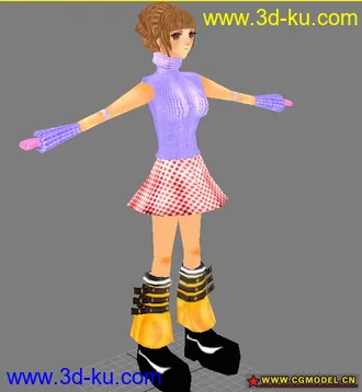 3D打印模型[卡通人物】原创MM一只的图片