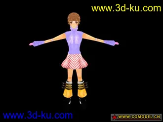 3D打印模型[卡通人物】原创MM一只的图片