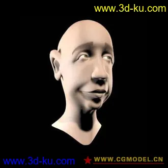 卡通风格人物头部模型的图片
