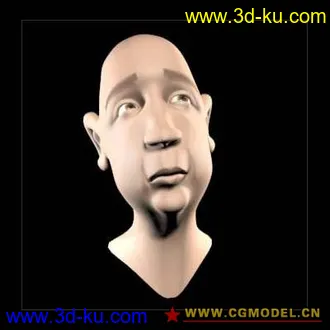 卡通风格人物头部模型的图片