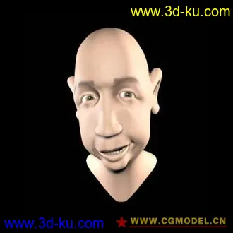 卡通风格人物头部模型的图片