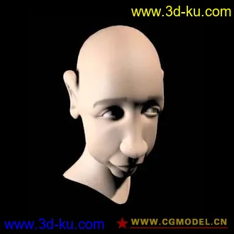 卡通风格人物头部模型的图片