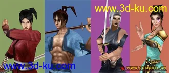 3D打印模型4个剑士的图片