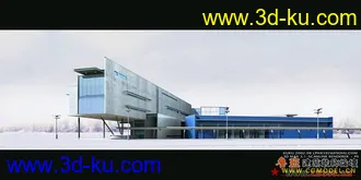 【转】[近代建筑]水晶石建筑工程室外经典模型附贴图相机灯光参数--------滑雪场的图片