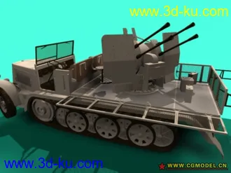 3D打印模型二战德国4管防空炮（高级货）MAX格式的图片