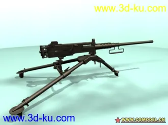 3D打印模型美国勃朗宁M2HB重机枪带三角架（高级货）MAX格式的图片