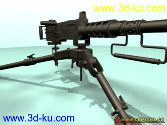 3D打印模型美国勃朗宁M2HB重机枪带三角架（高级货）MAX格式的图片
