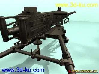 3D打印模型美国勃朗宁M2HB重机枪带三角架（高级货）MAX格式的图片