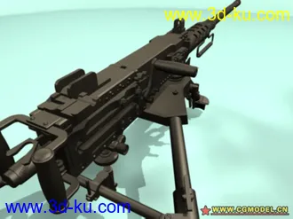 3D打印模型美国勃朗宁M2HB重机枪带三角架（高级货）MAX格式的图片