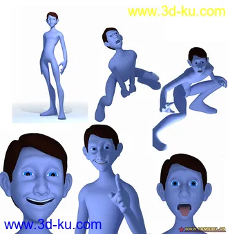 3D打印模型国外动画人物带动作的图片