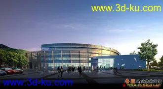 【转】水晶石建筑工程室外经典模型附贴图相机灯光参数-----北京海淀体育馆的图片