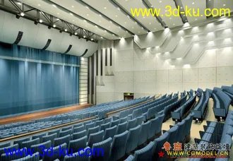 【转】水晶石建筑工程室外经典模型附贴图相机灯光参数------大连剧场的图片