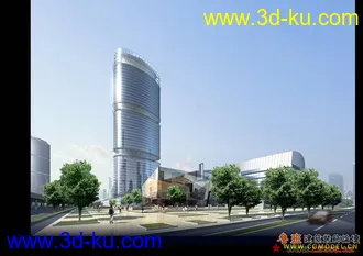 【转】水晶石建筑工程室外经典模型附贴图相机灯光参数------中央电视台的图片