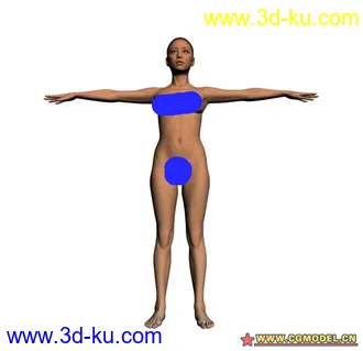 3D打印模型超精细女模（真人模拟）+全套贴图的图片