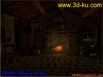 3D打印模型小房子带灯光素材的图片