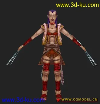 发个游戏人物模型的图片