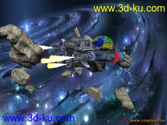 3D打印模型飞船穿梭太空  有动画有材质  给大家分享的图片