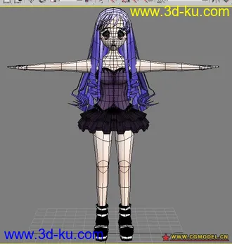 3D打印模型【卡通人物】我自己原创的女MM1号游戏公司进来看下的图片