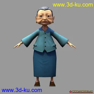 3D打印模型卡通老太太的图片