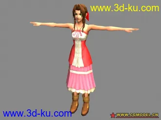 3D打印模型卡通女孩Aerith的图片