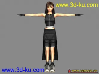 3D打印模型卡通女孩tifa的图片