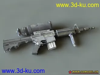 3D打印模型超酷的枪m4的图片