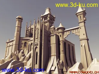 3D打印模型3个不同场景白模的图片