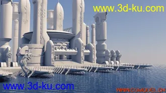 3D打印模型3个不同场景白模的图片