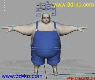 3D打印模型一个绑定好的角色，可以3渲染2的图片