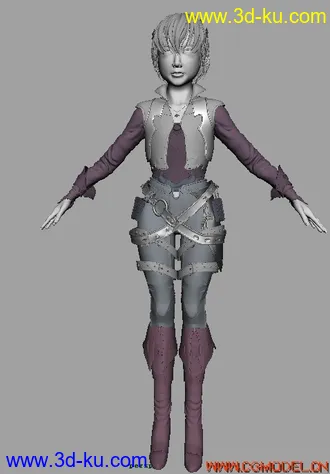 3D打印模型很久以前做的第一个人模，原创，白模，给点颜色区分的图片