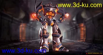 3D打印模型《龙骑团》反派角色烈焰战车变身机器人的图片