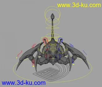 3D打印模型一直绑定的绝对完美的蜘蛛怪兽,高低模切换的图片