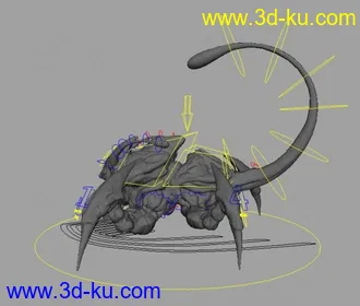 3D打印模型一直绑定的绝对完美的蜘蛛怪兽,高低模切换的图片