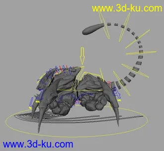 3D打印模型一直绑定的绝对完美的蜘蛛怪兽,高低模切换的图片