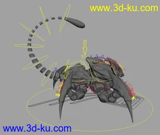 3D打印模型一直绑定的绝对完美的蜘蛛怪兽,高低模切换的图片