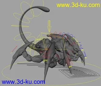 3D打印模型一直绑定的绝对完美的蜘蛛怪兽,高低模切换的图片