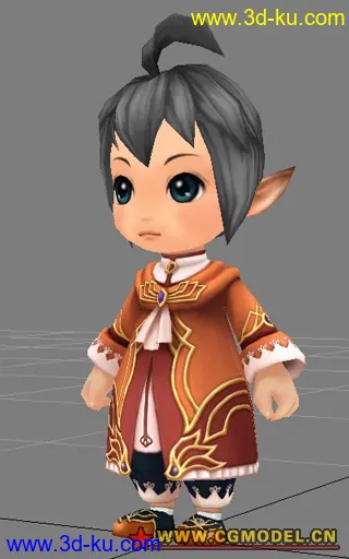 3D打印模型矮人精灵魔法师 Q版男角色的图片